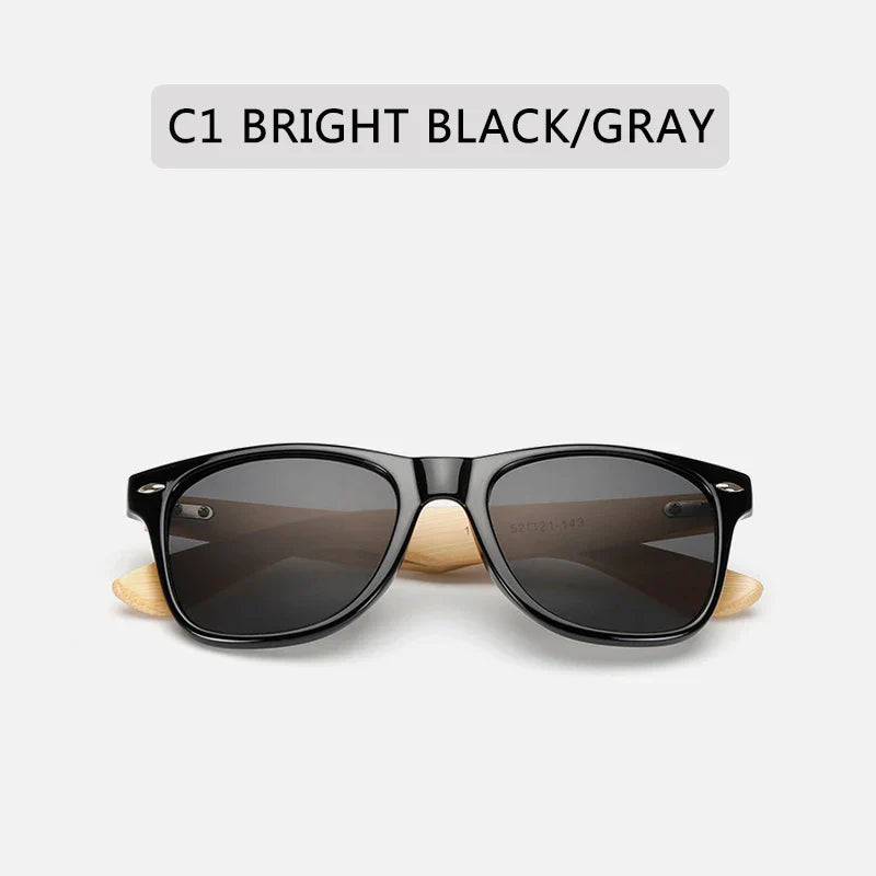 Neue Bambus-Sonnenbrille weibliche Holz-Sonnenbrille Markendesigner Spiegel Original-Sonnenbrille Gafas de Sol de