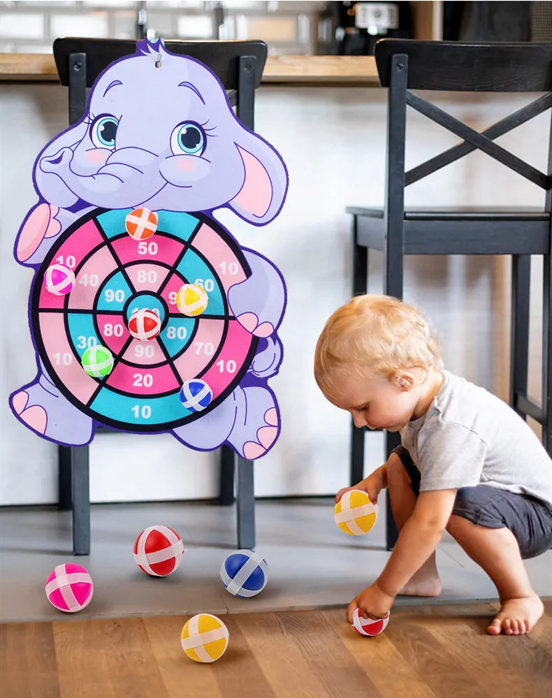 Montessori Sport Slingshot Target Sticky Ball Dartboard for Kids