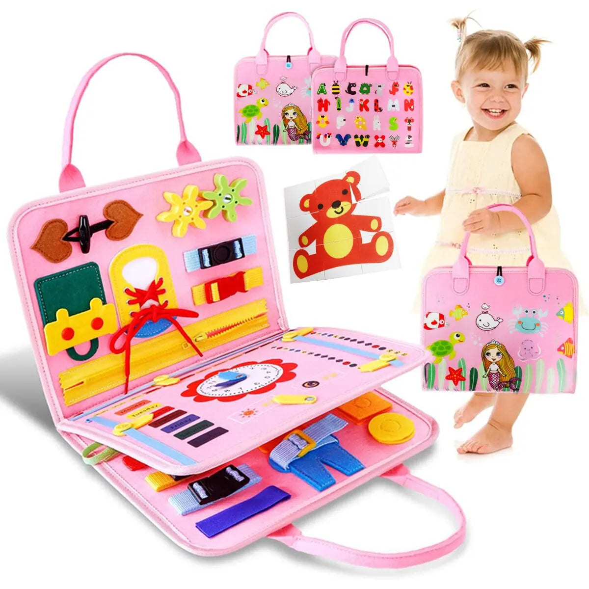 Montessori Board for Toddlers Sensory - Preschool Learning Educational