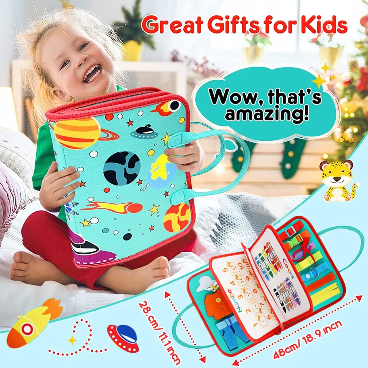 Montessori Board for Toddlers Sensory - Preschool Learning Educational