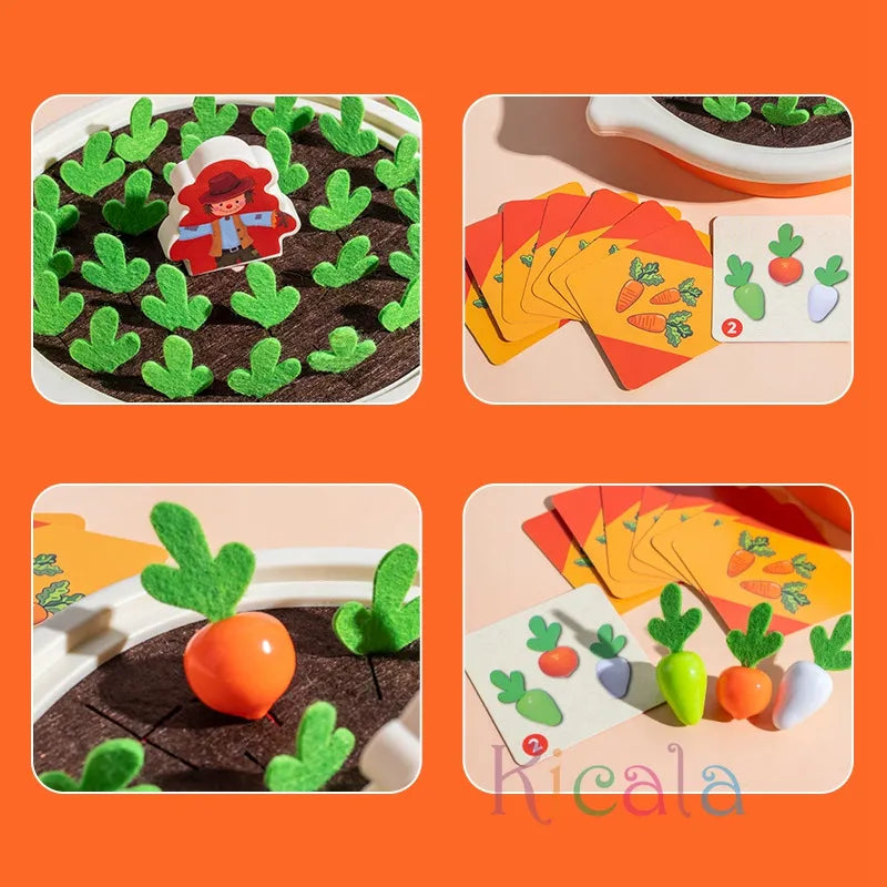 Montessori Pull Carrot Set Counting Discovery Toys For Kids