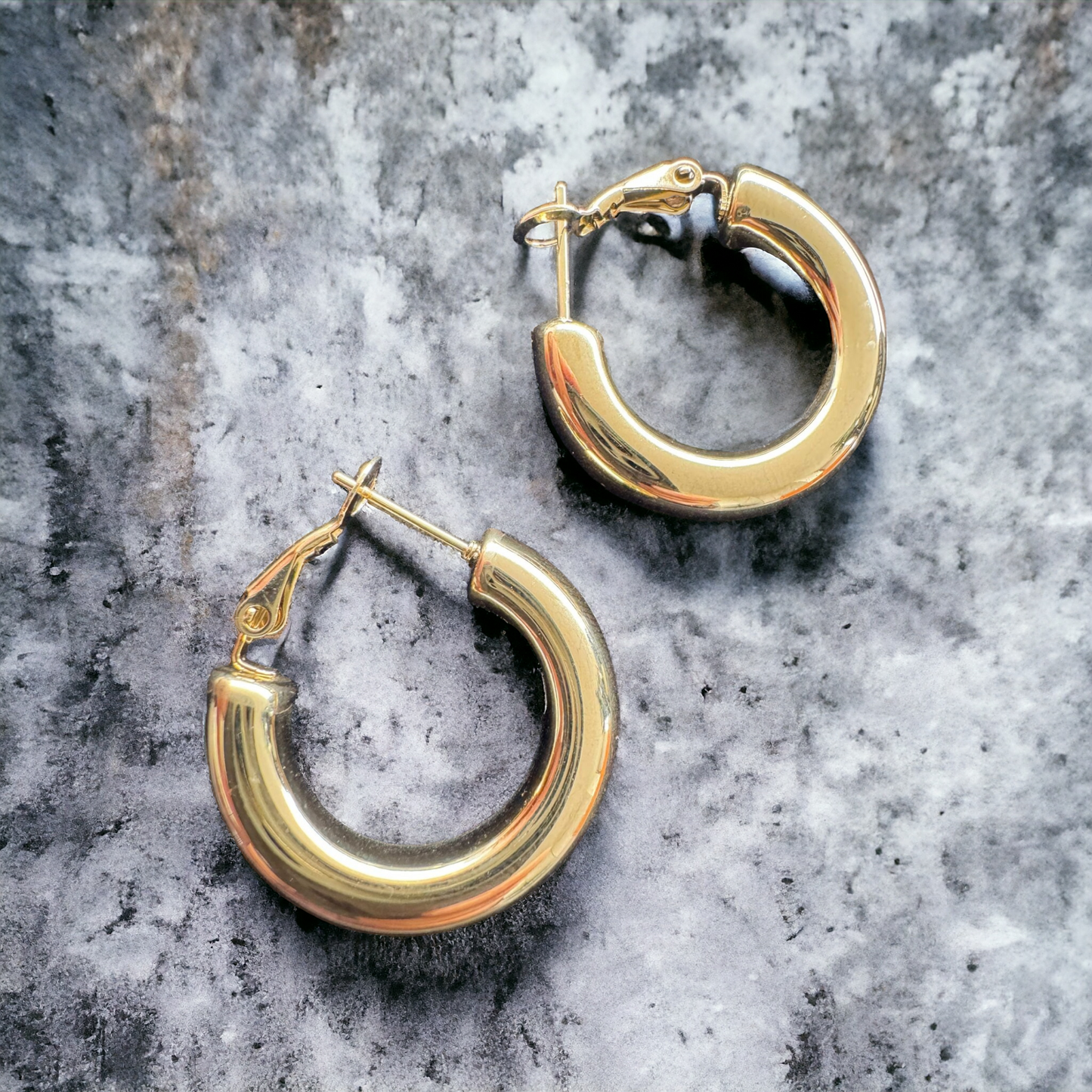 Circle Shape  Earrings for Women Stainless Steel & Silver