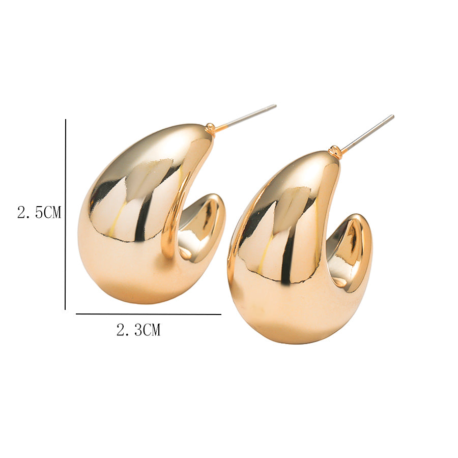 Chic Moon Waterdrop Drop Earrings for Women Stainless Steel & Silver