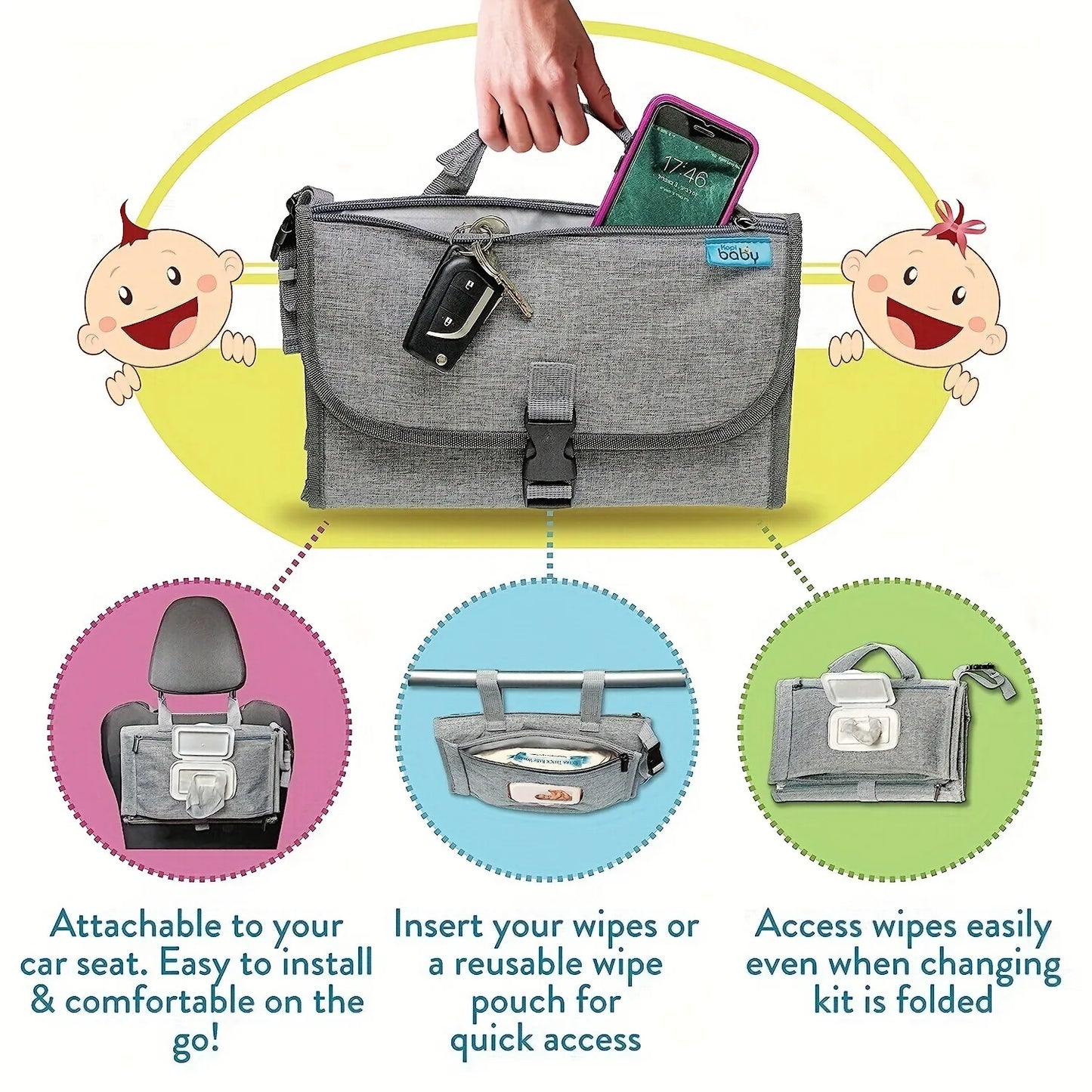 Portable Diaper Changing Pad For Baby