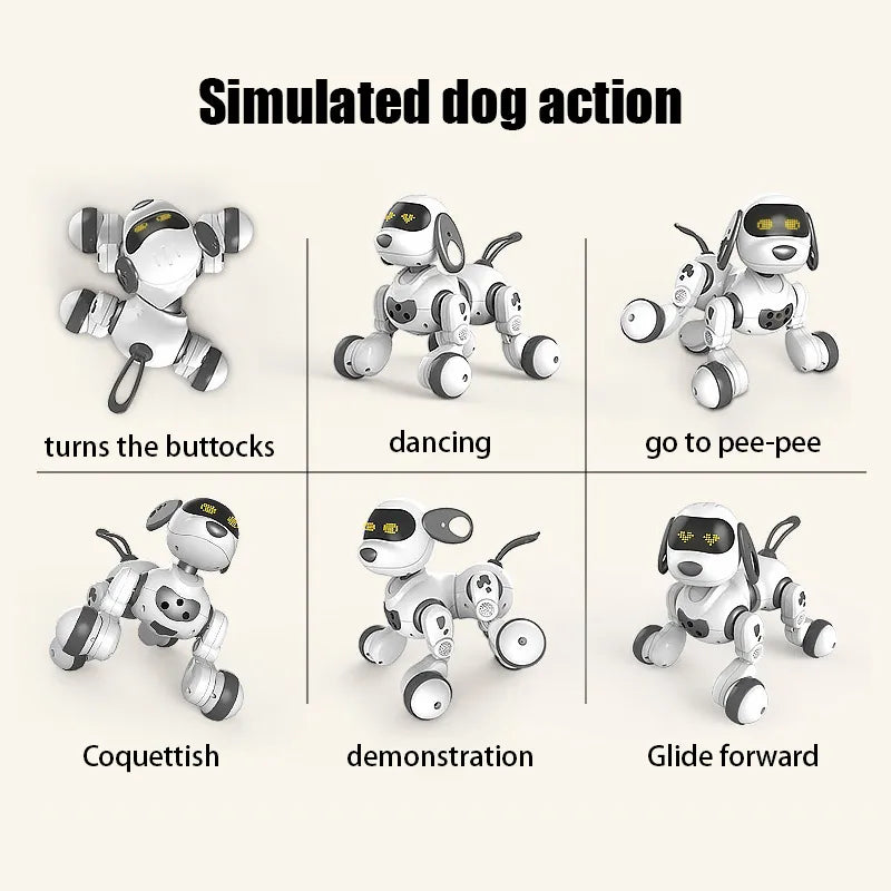 Elektronischer Roboterhund-Stunt mit Sprachbefehl und Berührungssinn 