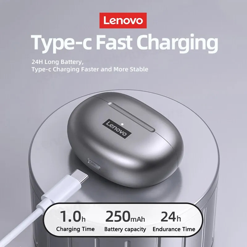 Original Lenovo LP5 Drahtlose Bluetooth-Ohrhörer HiFi-Musik-Kopfhörer Kopfhörer Sport Wasserdichtes Headset Mit Mikrofon-Ohrhörer Neu