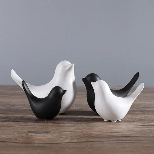 Bird Figure 4 Sizes Nordic Ceramic Statue