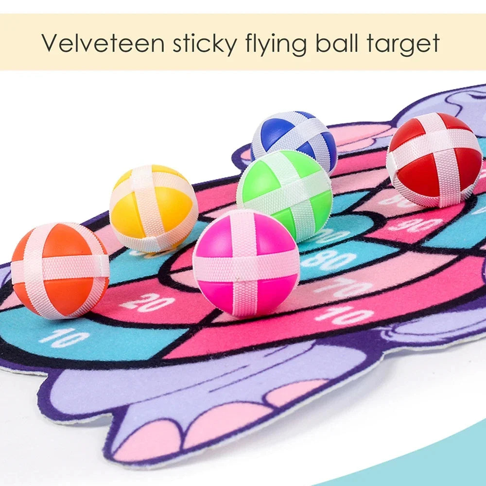 Montessori Sport Slingshot Target Sticky Ball Dartboard for Kids