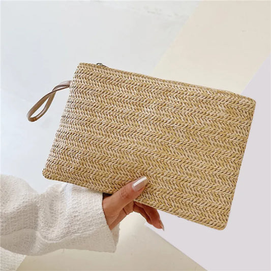 Weaving Straw Fashion Pochette