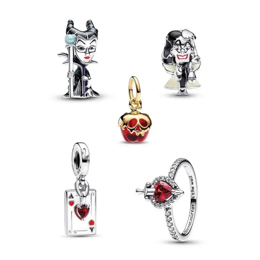 925 Sterling Silver Disney Villains Charm Fit Pandora Bracelet