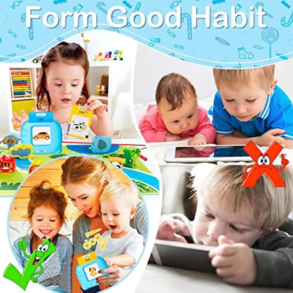 Montessori Talking Flash Cards Educational Toys