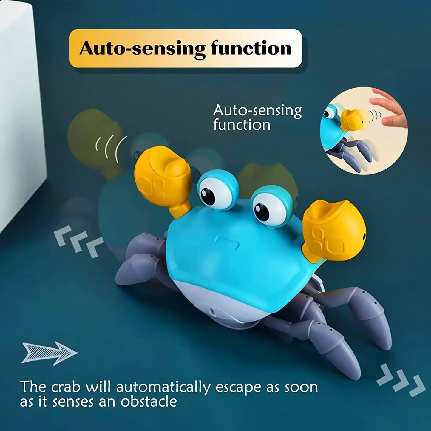 Crab Auto-sensing Function With Music and Light