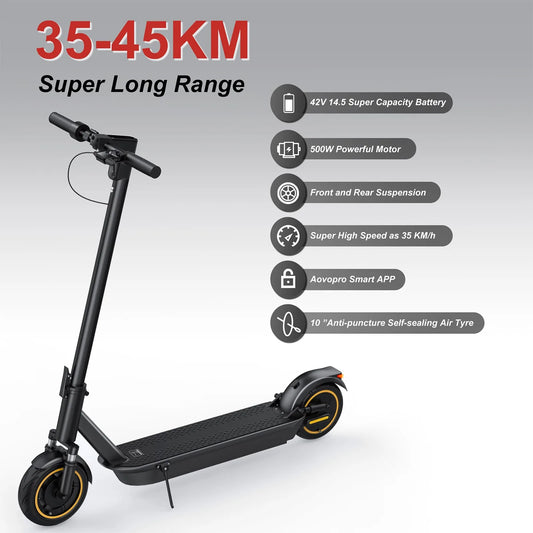 Electric Scooter ESMAX 1000W, 42V - 14.5AH Battery, 10 Inch wheels, Shock Absorption & 35 Km/H Speed