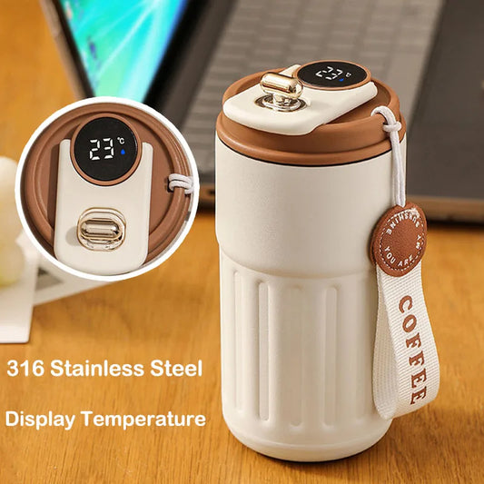 450ml Thermos with Smart Display Stainless Steel