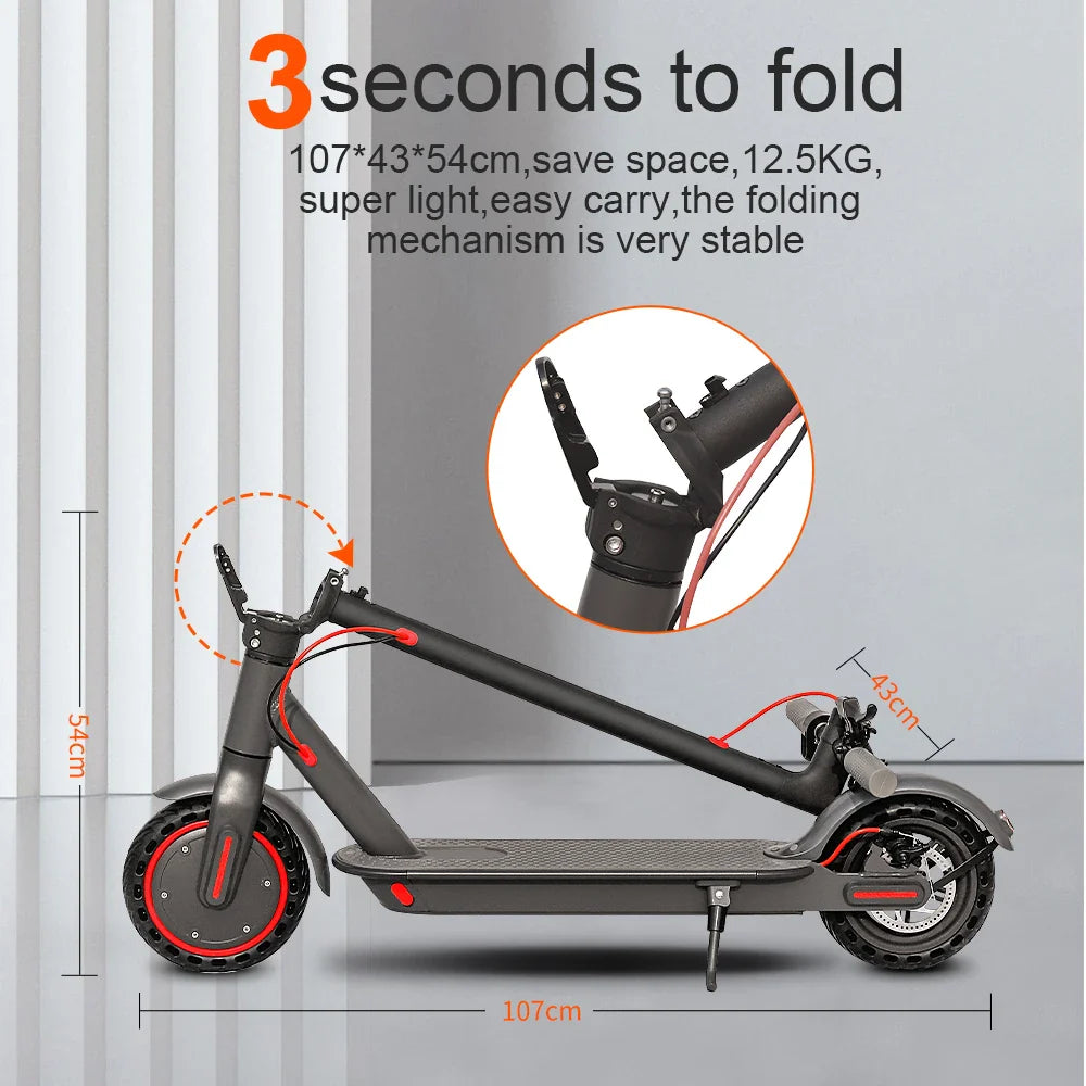 Electric Scooter 365TUYA Maximum speed 31km/h, 25KM, Battery 36V 7.5Ah, Foldable & Portable