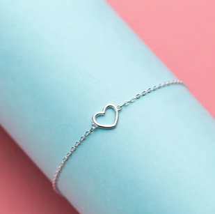 Romantic Heart Bracelet for Women Real 925 Sterling Silver